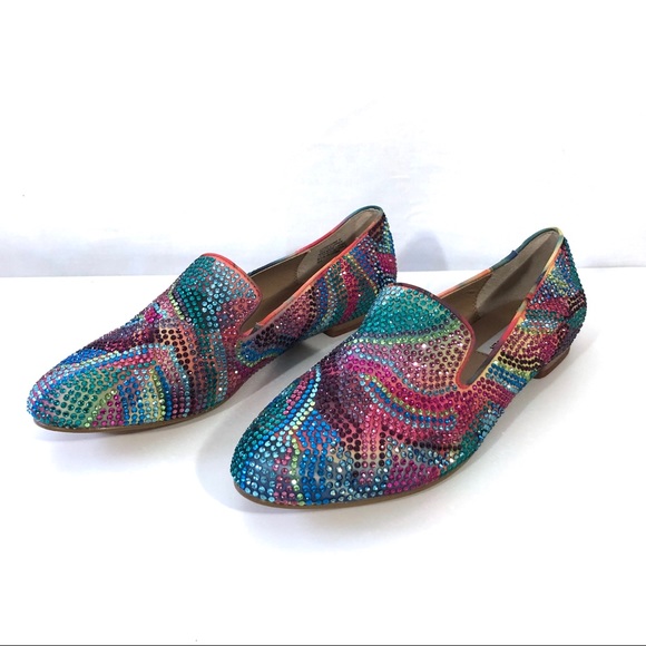 Steve Madden Shoes - NWOB 9 Steve Madden Rhinestone Stud. Rainbow Flats